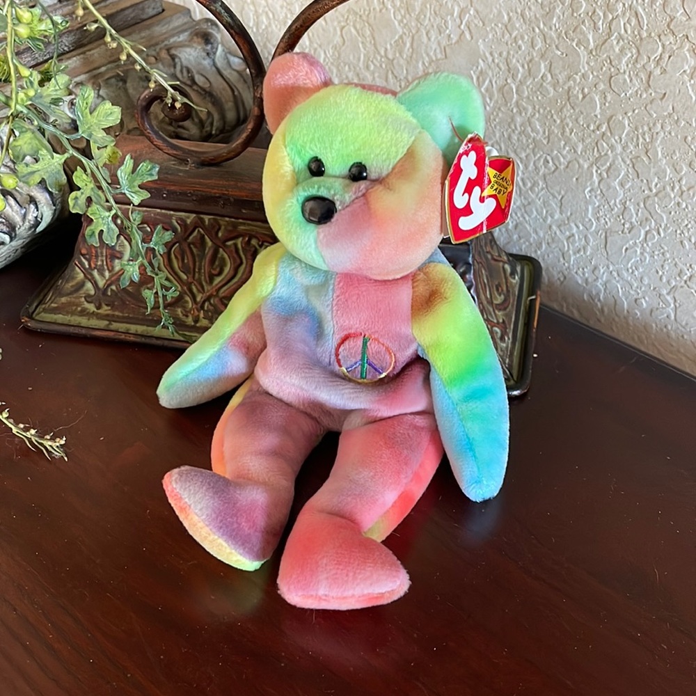 NWT TY beanie baby Peace bear